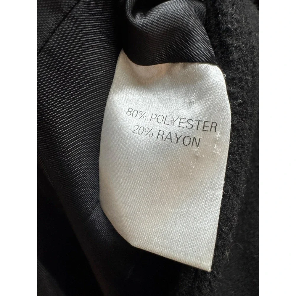 The Frankie Shop Double-Breasted Belted Trench Coat Black Womens Size L/XL - Picture 7 of 16
